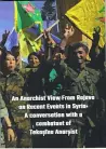 Anarchist View From Rojava On Recent Events in Syria