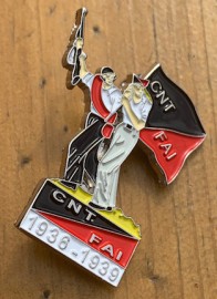CNT/FAI Militia reproduction enamel badge